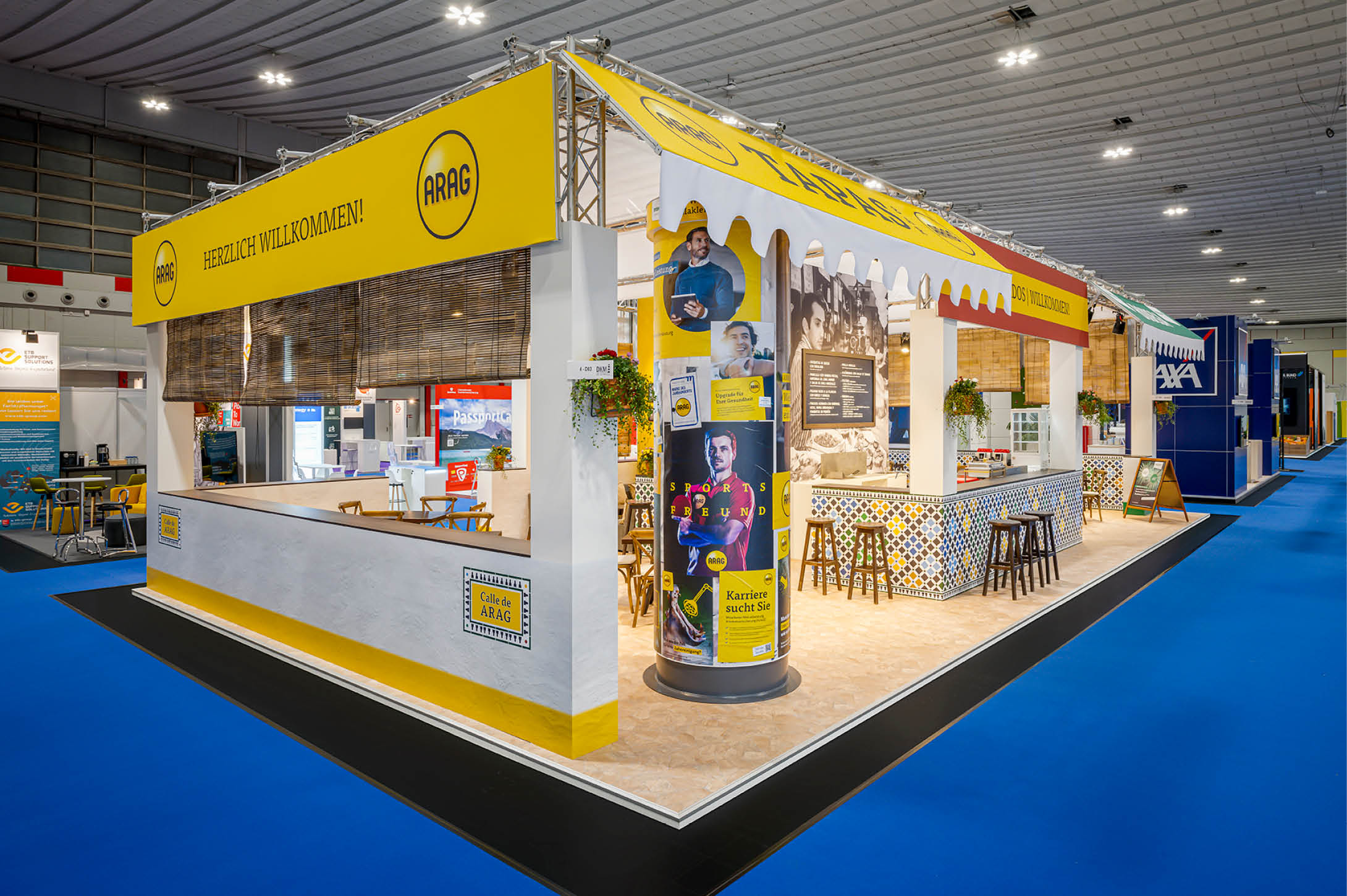 Messestandfotografie des ARAG + Interlloyd Messestandes zur DKM 2023 in Dortmund